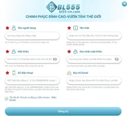 Các Bước Đăng Ký BL55